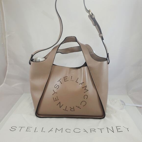 NWT$1,195 Stella McCartney Medium Stella Logo Faux Leather Tote Crossbody Bag - Picture 8 of 16